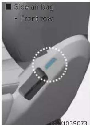 Side air bag • Front row SK1039073