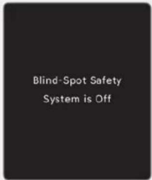 Blind-Spot Safety System is Off