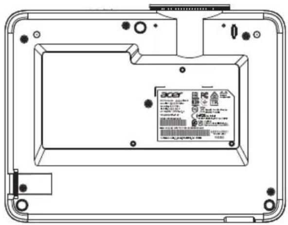 ACER BS-021A - 仕様ラベルの位置 - 1