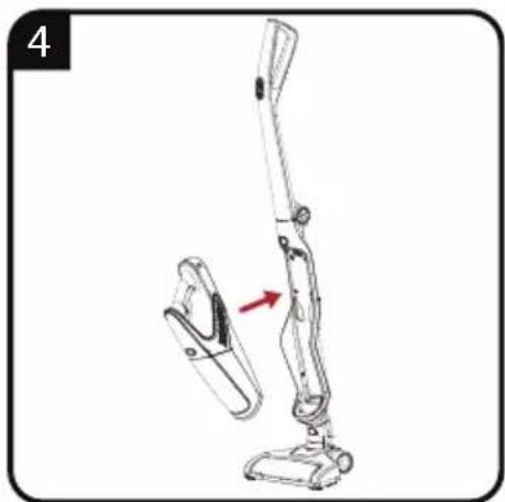 GRUNDIG VCH 9130 E - In 1 Cordless Stick Vacuum Cleaner - 10