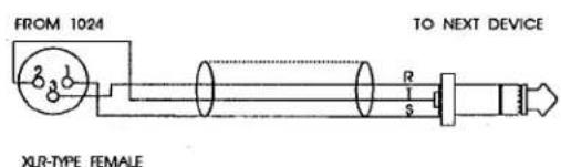 FROM 1024 XLR-TYPE FEMALE TO NEXT DEVICE