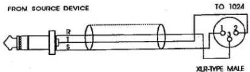 FROM SOURCE DEVICE TO 1024 XLR-TYPE MALE