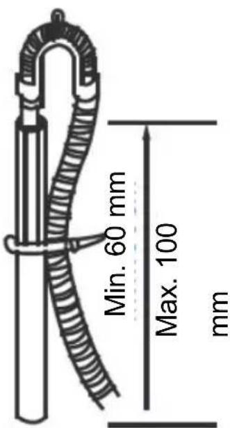 Min. 60 mm Max. 100 mm