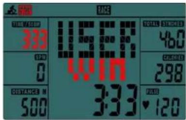 TIME/ASUM 3:33 TEAM 0 DISTANCE N 500 LIFE WIN 3:33 TOTAL STICKERS 460 CALORIES 298 PULSE 120