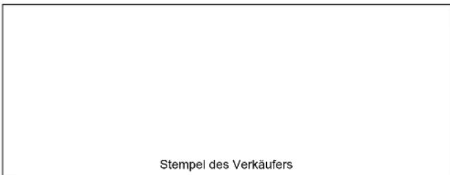 Stempel des Verkäufers