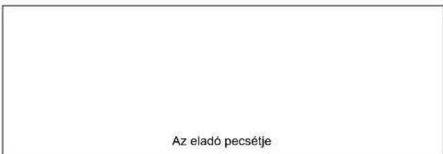 Az eladó pecsétje