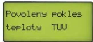 Povolery Pokles teploty TUV