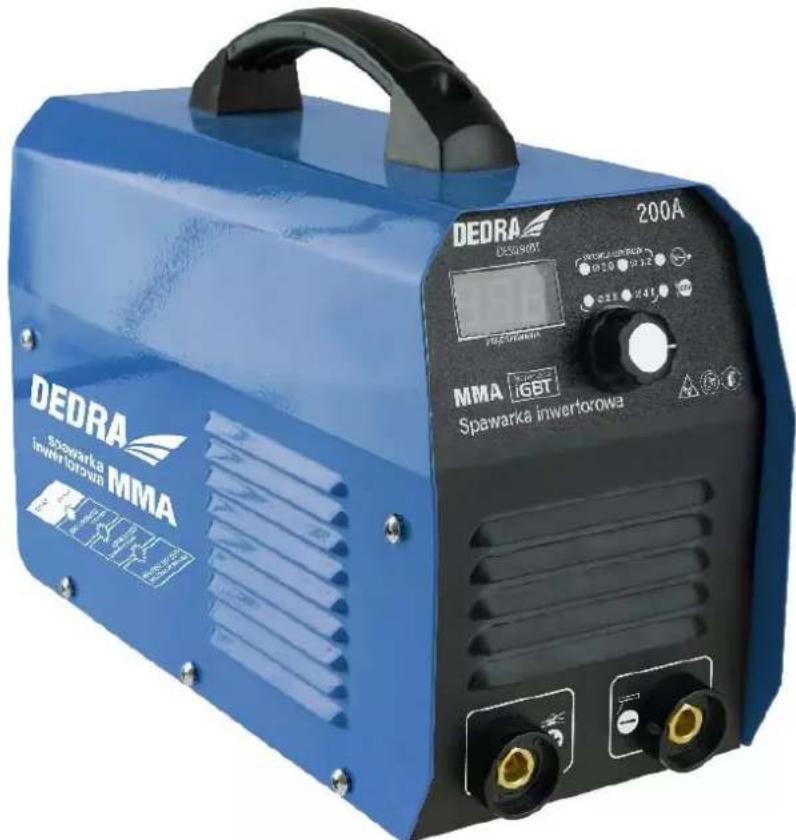 DEDRA DSDSEM 200A MMA iGBT Spawarka inwertorona DEDRA spawarka inwertorona MMA 200A MOROWA/INWERT 0130 1912 C21 1415 ABC