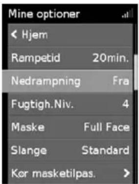 Mine optioner ← Hjem Rampetid 20min. Nedrampning Fra Fugtigh.Niv. 4 Maske Full Face Slange Standard Kor masketilpas.