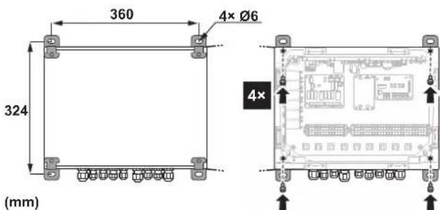 360 4× Ø6 324 4× (mm)
