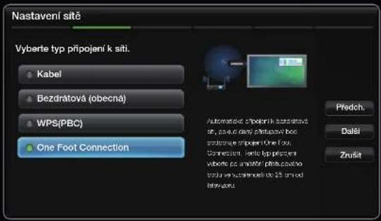 SAMSUNG UE40D6000TP - Postup nastavení pomocí funkce One Foot Connection - 1