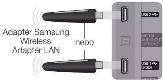 Adaptér Samsung Wireless Adaptér LAN nebo USB 2 DIGITAL AUDIO-OUT OPTICAL USB 1 (HDD)