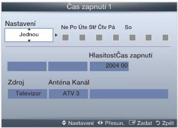 SAMSUNG UE19D4004BW - □Nastavení časovače zapnutí a vypnutí - 1