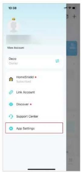 10:38 View Account Deco Owner HomeShield Subscribed Link Account Discover Support Center App Settings