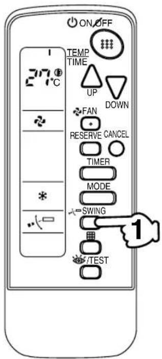 ON/OFF TEMP TIME UP DOWN FAN RESERVE CANCEL TIMER MODE SWING TEST 1