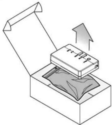 Diagram showing a box being open with a stack of papers, labeled '1-1' and an upward arrow indicating process or movement.