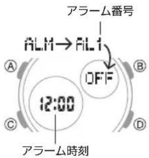 CASIO Baby-G BGA-270 - アラームモードを選ぶ - 1