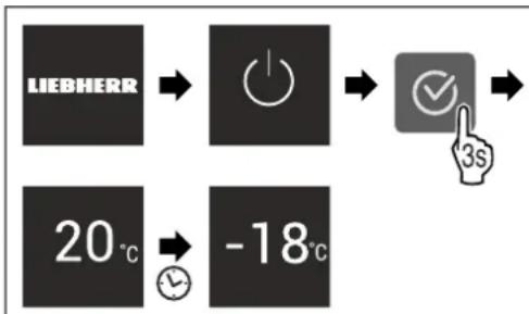 LIEBHERR SIFNe 5128 - Zapněte spotřebič přes displej Touch: - 1