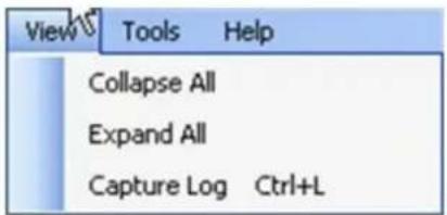 View Tools Help Collapse All Expand All Capture Log Ctrl+L