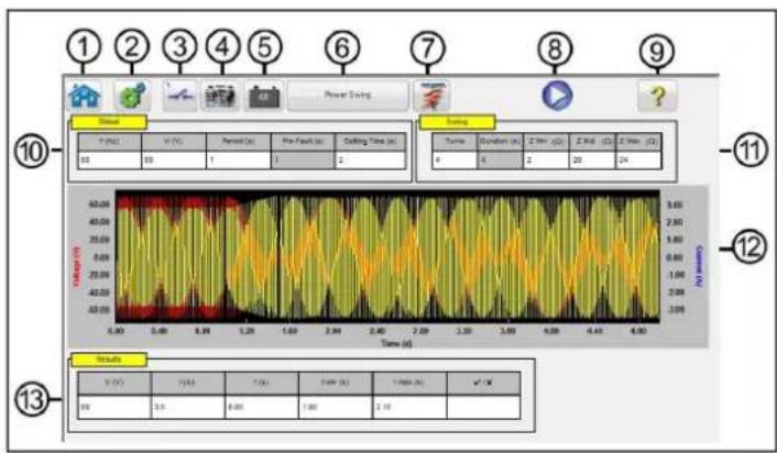 ① ② ③ ④ ⑤ ⑥ ⑦ ⑧ ⑨ Power Swing Blow P (Hz) V (V) Peresit (p) Pre-Fault (c) Scalling Time (s) 0.0 0.0 1 1 2 Swing Tums Duration (s) Z Min (s) Z Max (s) Z Min (s) 4 6 2 20 24 Voltage (V) 3.80 2.80 1.80 0.80 1.00 2.00 3.00 5.00 5.88 1.28 1.60 2.94 2.40 2.20 3.30 3.80 4.60 4.44 4.80 Growth (A) Results Y (Y) T (S) T (X) T (W) T (X) T (Y) ✓ / ✗ 0.0 3.5 6.88 7.88 2.10