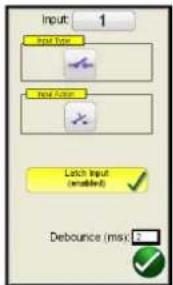 Input: 1 Input Type: Latch Input (Latch Input (enabled) Debounce (msx)