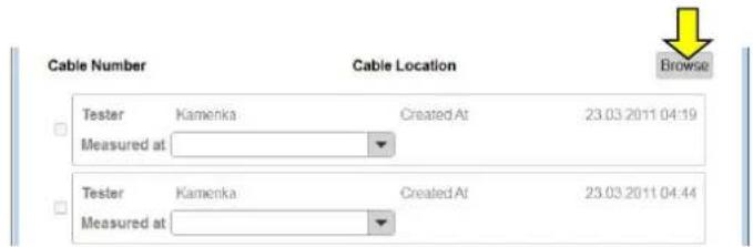 Cable Number Cable Location Browse Tester Kamenka Created At 23.03.2011 04:19 Measured at Tester Kamenka Created At 23.03.2011 04:44 Measured at