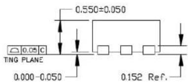 0.550±0.050 TING PLANE 0.000-0.050 0.152 Ref.