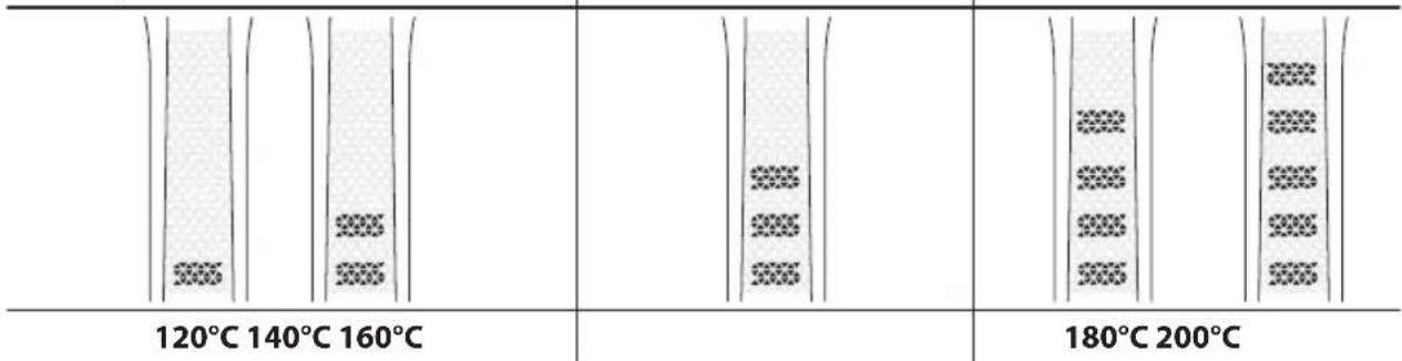 120°C 140°C 160°C 180°C 200°C