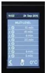 16:02 24 Sep 2015 MULTI LEVELS 1 10 min 2 41 min 3 6 min 4 20 min 5 8 min 6 5 min 7 0°C