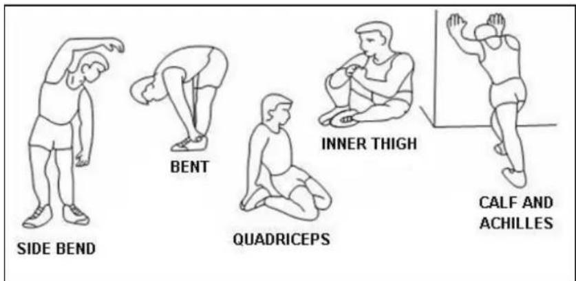 SIDE BEND BENT QUADRICEPS INNER THIGH CALF AND ACHILLES