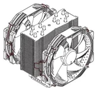 Noctua NH-U14S DX-4677 - Installing the fans3 - 1