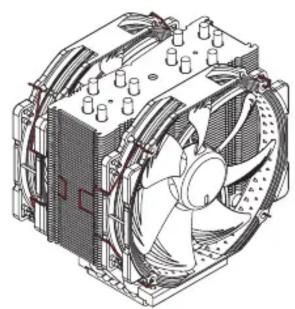 Noctua NH-U14S DX-4677 - Installing the fans3 - 5