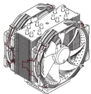 Noctua NH-U14S DX-4677 - Installing the fans3 - 3