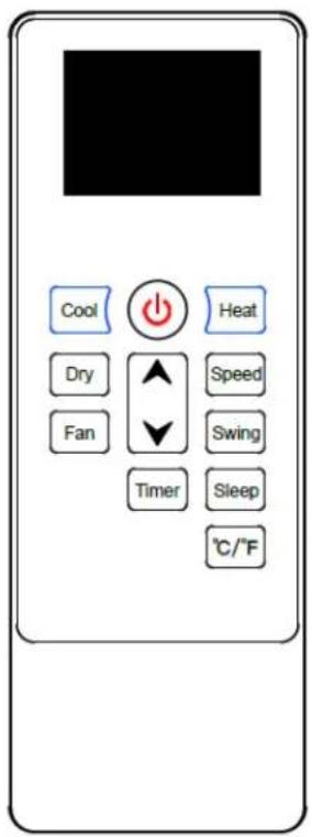 Cool Dry Fan Timer Heat Speed Swing Sleep °C/°F
