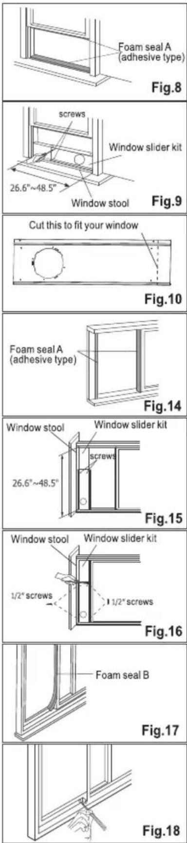 Emerson EAPC10RC1 - Installation in a sliding sash window - 1