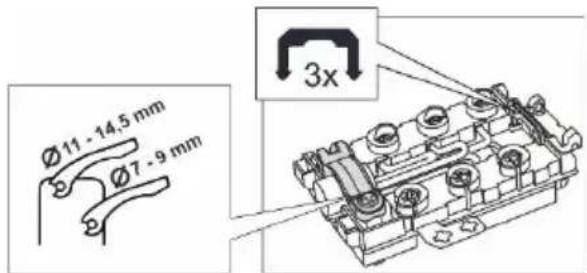 Ø11 - 14,5 mm Ø7 - 9 mm 3x