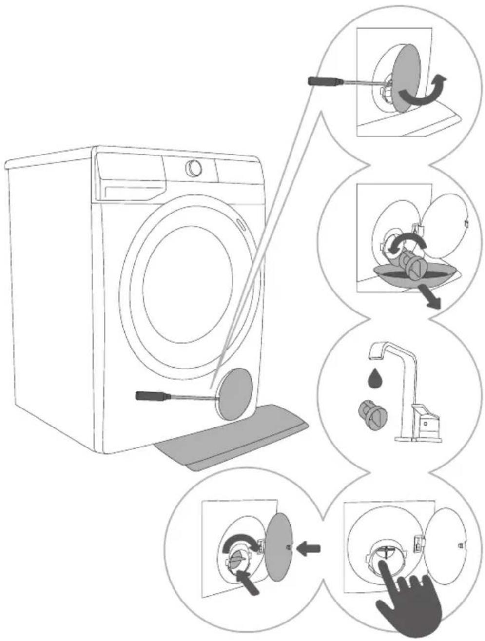 GORENJE W2PNA84AW/CZ - ČIŠTĚNÍ FILTRU ČERPADLA - 1