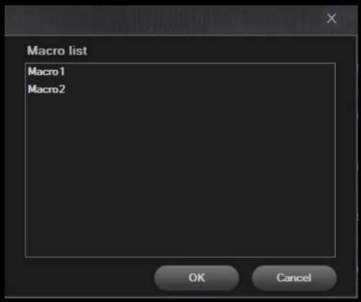 Macro list Macro1 Macro2 OK Cancel