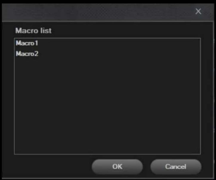 Macro list Macro1 Macro2 OK Cancel
