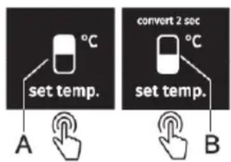 set temp. A convert 2 sec set temp. B