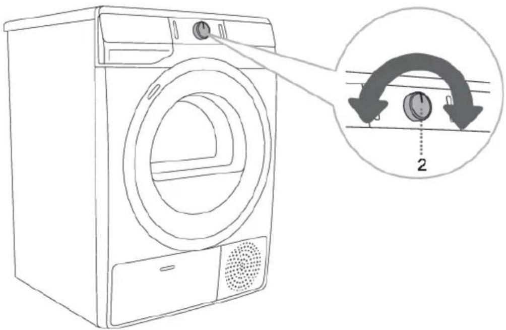 GORENJE DNE72/GN - Krok3:Volbaprogramusušení - 1