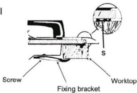Screw Fixing bracket Worktop