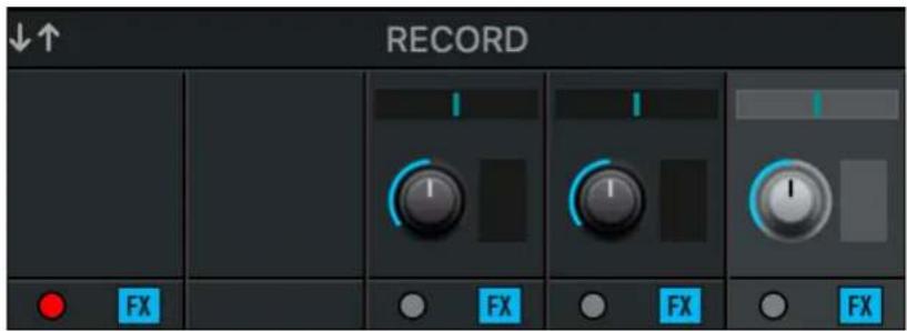 ↓↑ RECORD ● FX ● FX ● FX ● FX