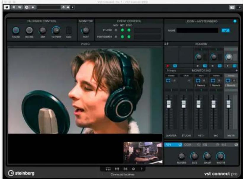 TALKBACK CONTROL MONITOR EVENT CONTROL MIX NET BPS STUDIO PERFORMER LOGIN - MYSTEINBERG NAVE VIDEO RECORD Privacy MONITORING Stemon STUD VST1 Stereo Recovery Recovery MASTER STUDIO VST1 MC INSTR REV CQM EQ INR REVERO SIZE OAMP WIDTH steinberg Connected to james vst connect pro
