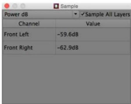 Sample Power dB ✓Sample All Layers Channel Value Front Left -59.6dB Front Right -62.9dB