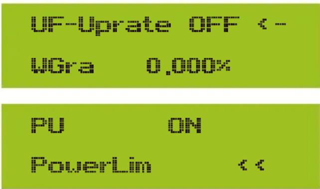 UP-Uprate OFF WGrA 0,000% PU ON PowerLim <<