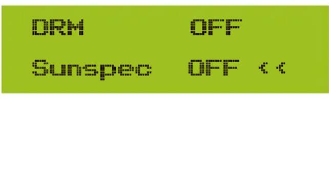 DRM OFF Sunspec OFF <<
