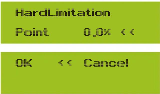 HardLimitation Point 0.0x < = OK < Cancel