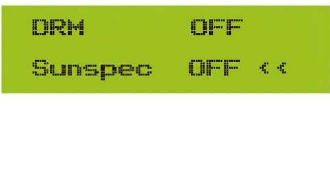 ORM OFF Sunspec OFF <<