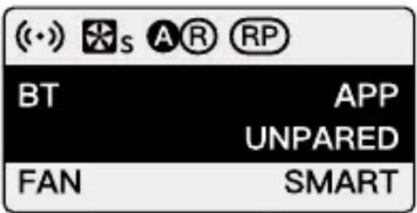 (•) *s A® RP BT APP UNPARED FAN SMART